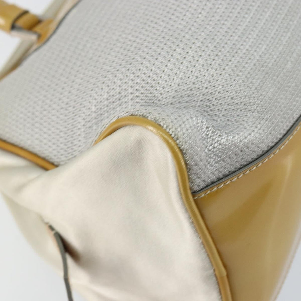Prada Vintage Zip Handbag Tessuto Silver Nylon Handbag