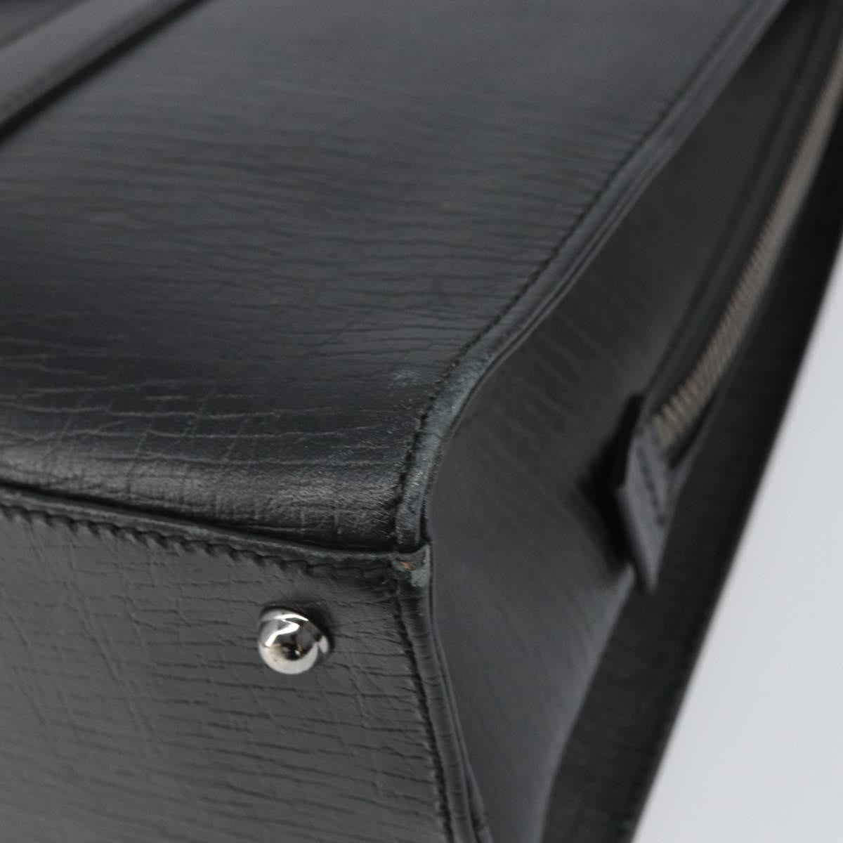 Gucci Vintage Handbag Leather Black Leather Handbag (Pre-Owned)
