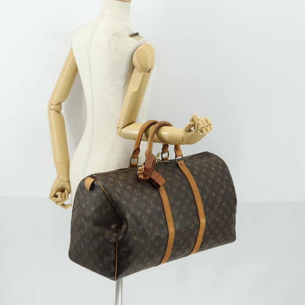 Louis Vuitton Keepall Bag Monogram Canvas Brown Canvas Travel Bag