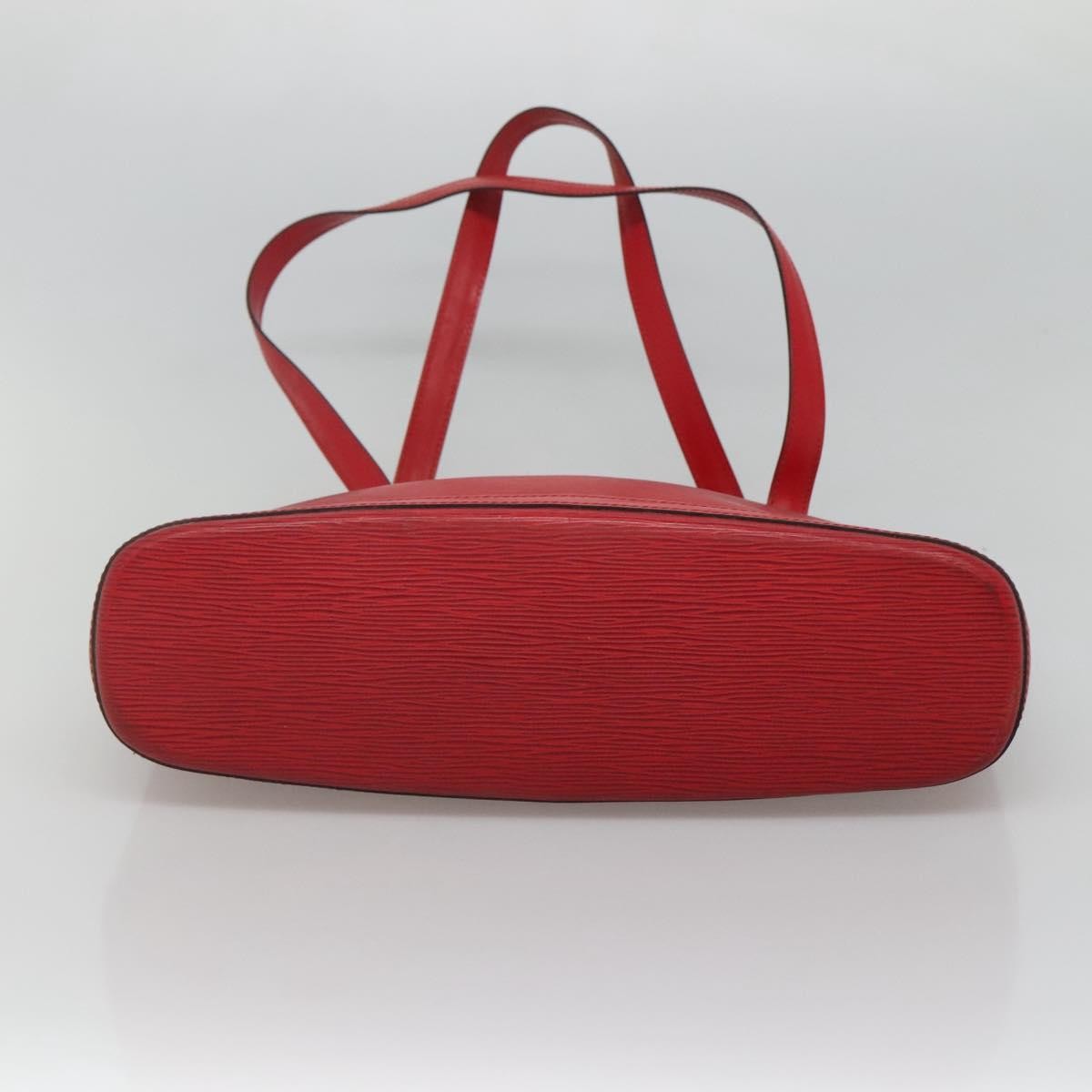 Louis Vuitton Lussac Handbag Epi Leather Red Leather Shoulder Bag