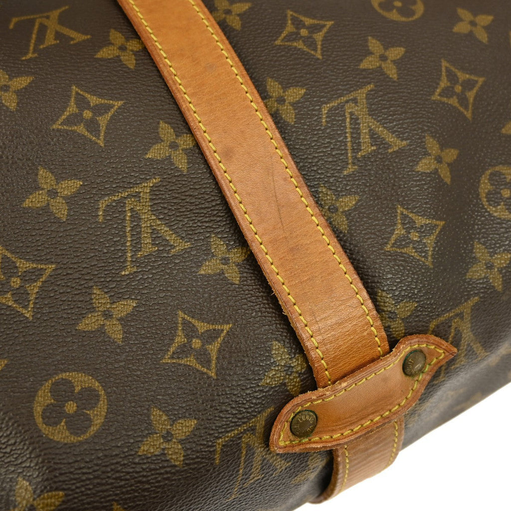 Louis Vuitton Saumur Handbag Monogram Canvas Brown Canvas Shoulder Bag