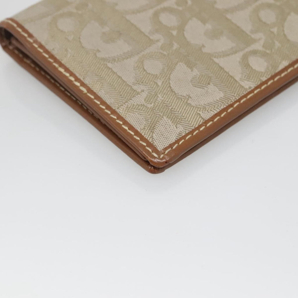 Christian Dior Trotter French Wallet Diorissimo Canvas Green Canvas Wallets Accessory (Pre-Owned)