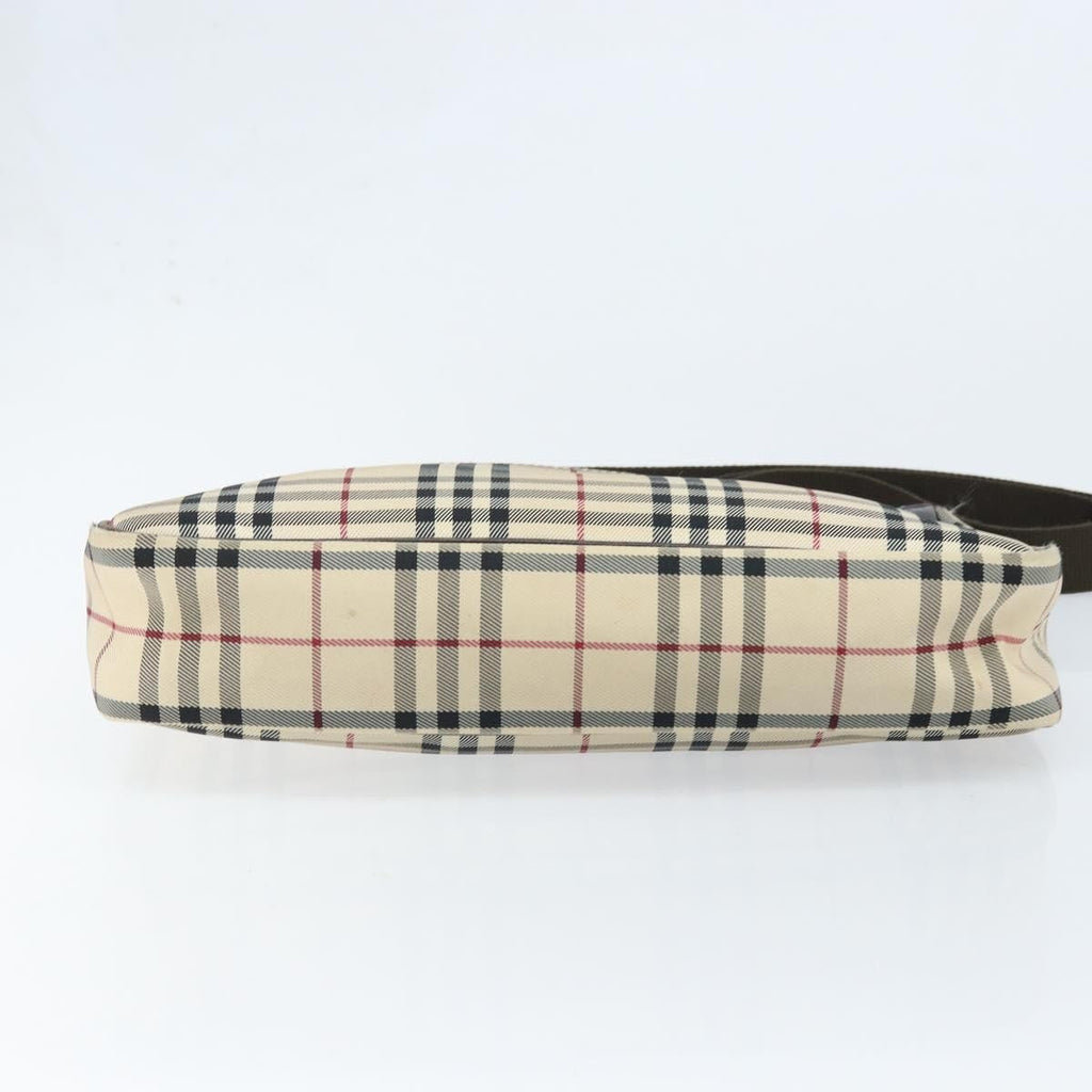 Burberry Nova Check Shoulder Bag Canvas And Leather Beige Canvas Shoulder Bag
