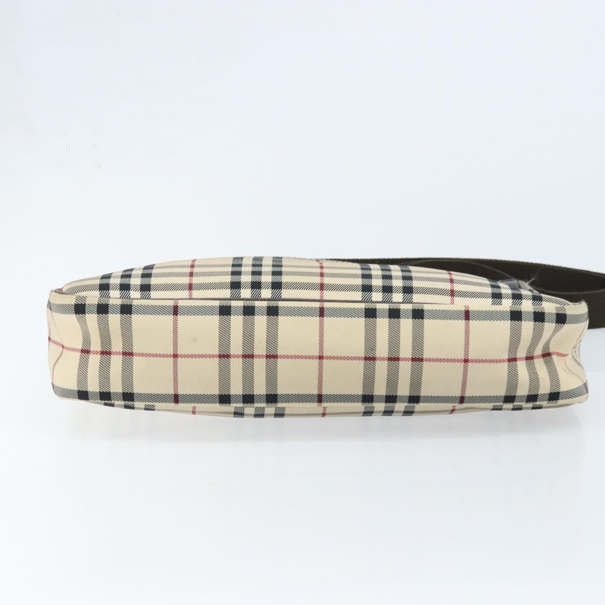 Burberry Nova Check Shoulder Bag Canvas And Leather Beige Canvas Shoulder Bag