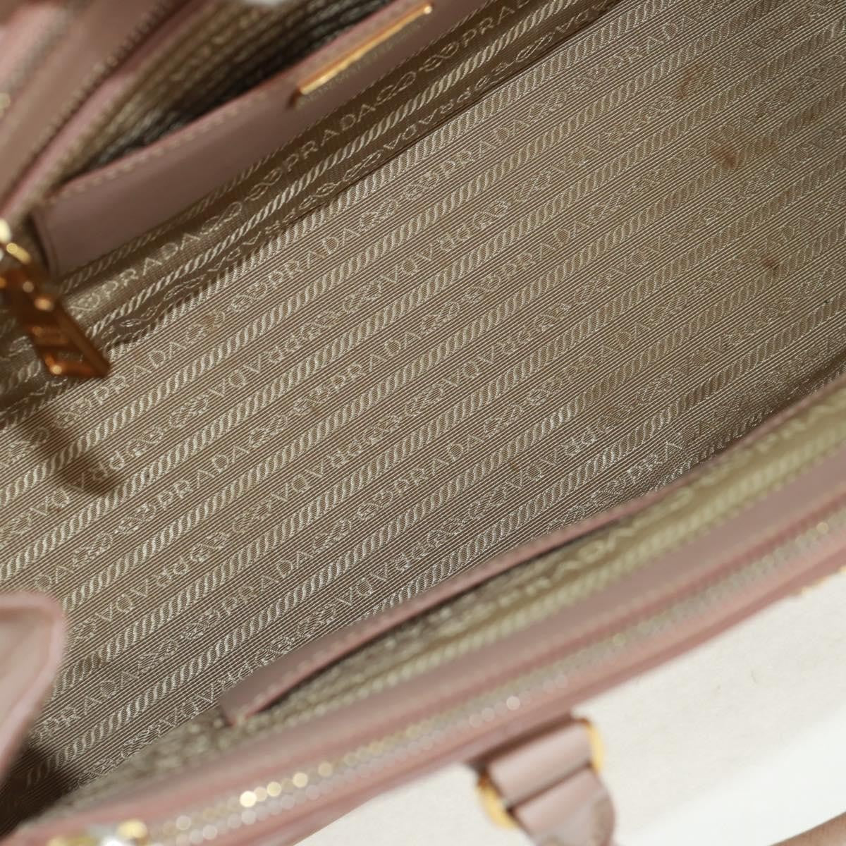 Prada Double Zip Lux Tote Saffiano Leather Pink Leather Tote Bag Bag