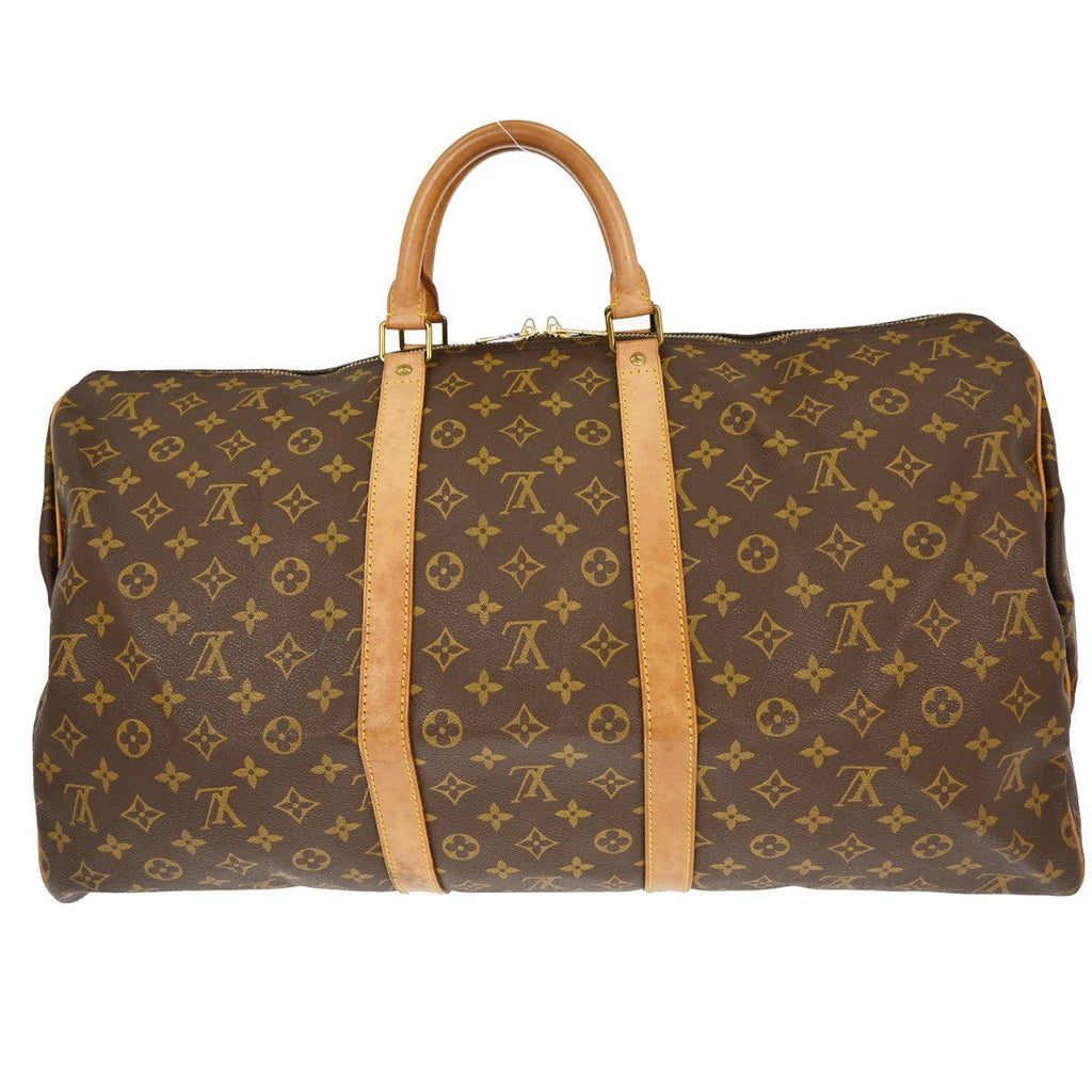 Louis Vuitton Keepall Bag Monogram Canvas Brown Canvas Travel Bag