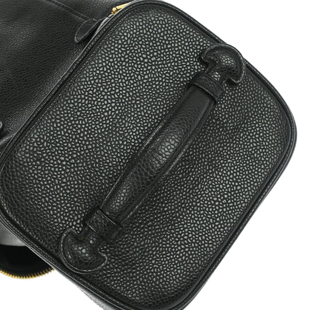 Chanel Vintage Timeless Cosmetic Case Caviar Black Leather Handbag