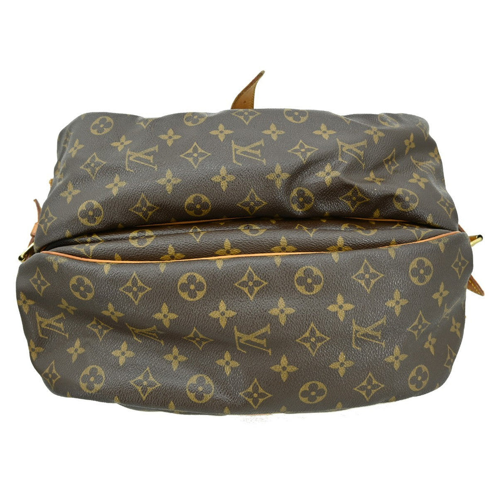 Louis Vuitton Saumur Handbag Monogram Canvas Brown Canvas Shoulder Bag