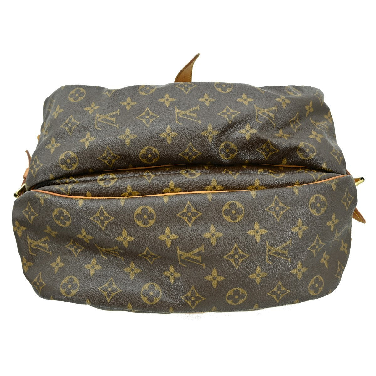Louis Vuitton Saumur Handbag Monogram Canvas Brown Canvas Shoulder Bag
