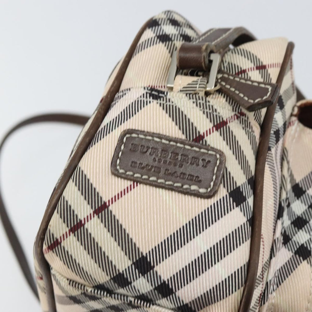 Burberry Nova Check Blue Label Nylon Beige Nylon Shoulder Bag