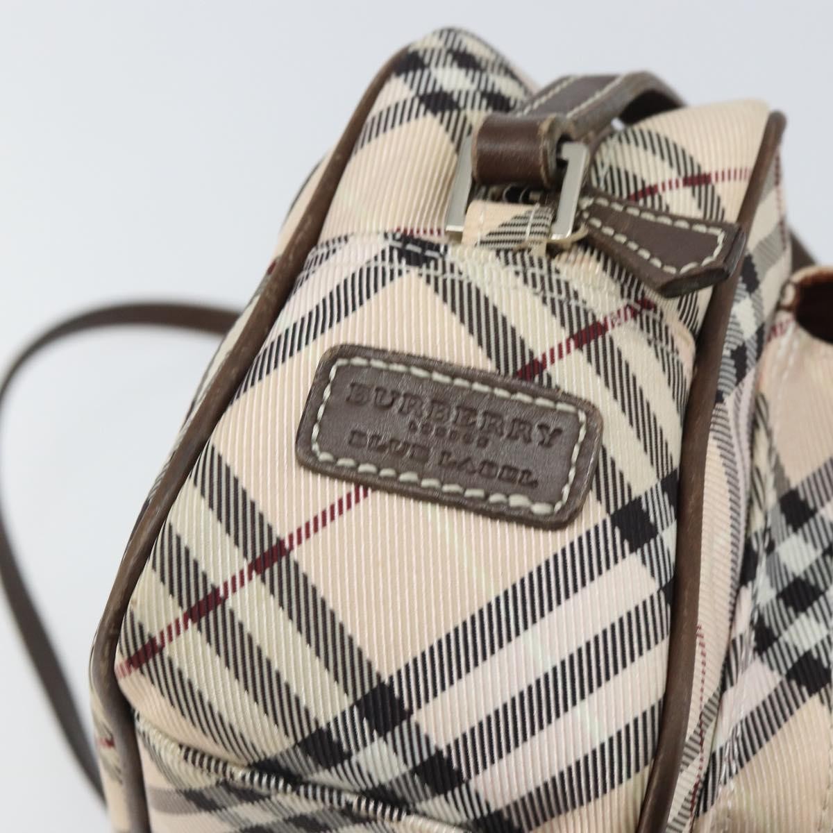 Burberry Nova Check Blue Label Nylon Beige Nylon Shoulder Bag