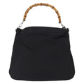 Gucci Vintage Bamboo Shoulder Bag Canvas Black Canvas Shoulder Bag Bag (Pre-Owned)