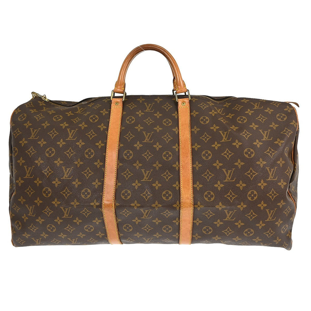 Louis Vuitton Keepall Bag Monogram Canvas Brown Canvas Travel Bag