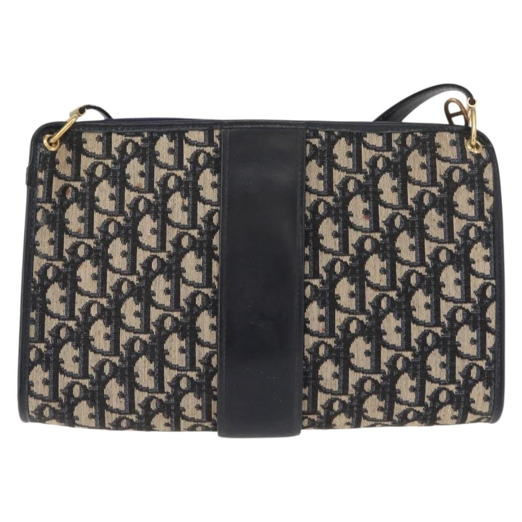 Christian Dior Vintage Cd Trotter Shoulder Bag Canvas Navy Canvas Shoulder Bag Bag (Pre-Owned)