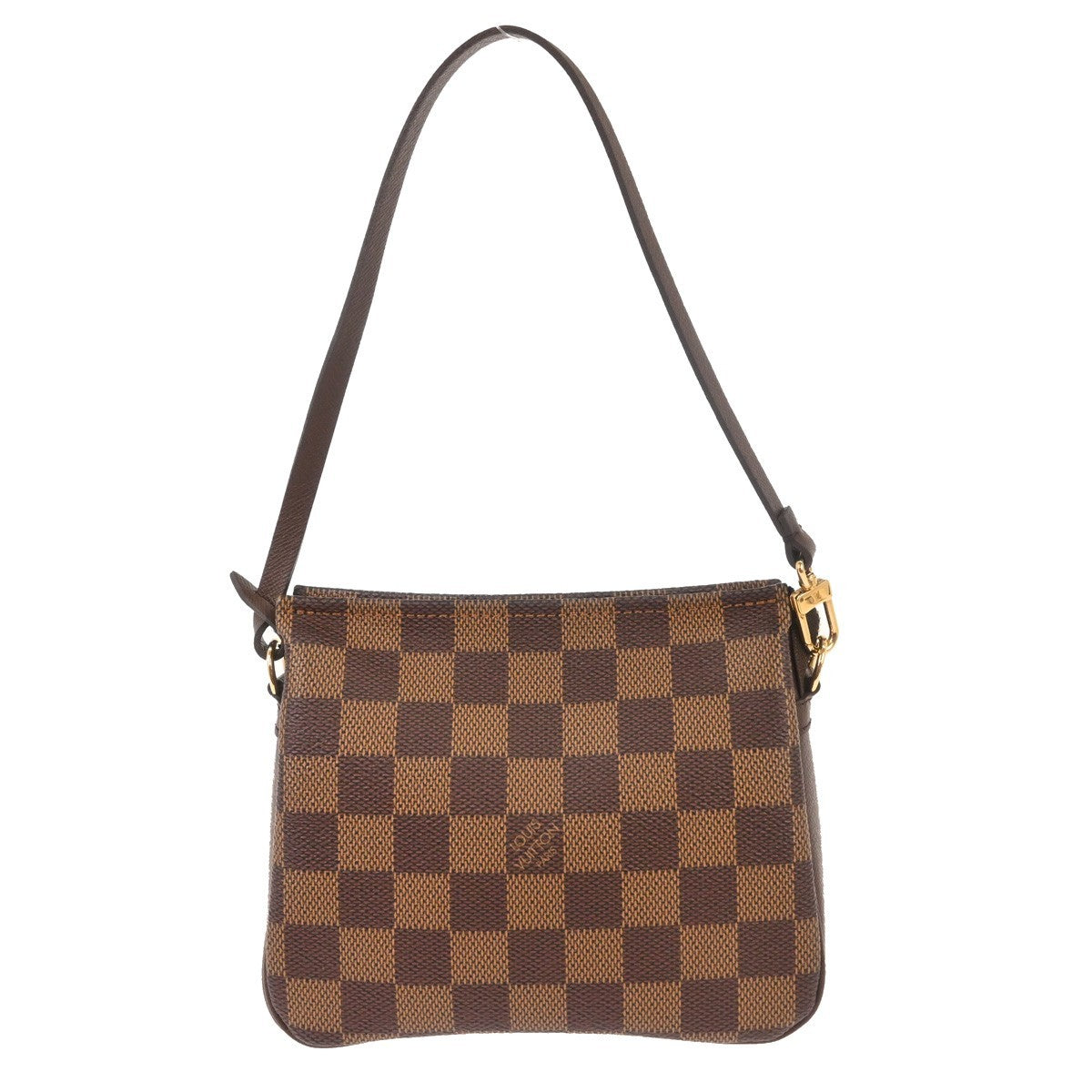 Louis Vuitton Trousse Make Up Bag Damier Brown Canvas Shoulder Bag