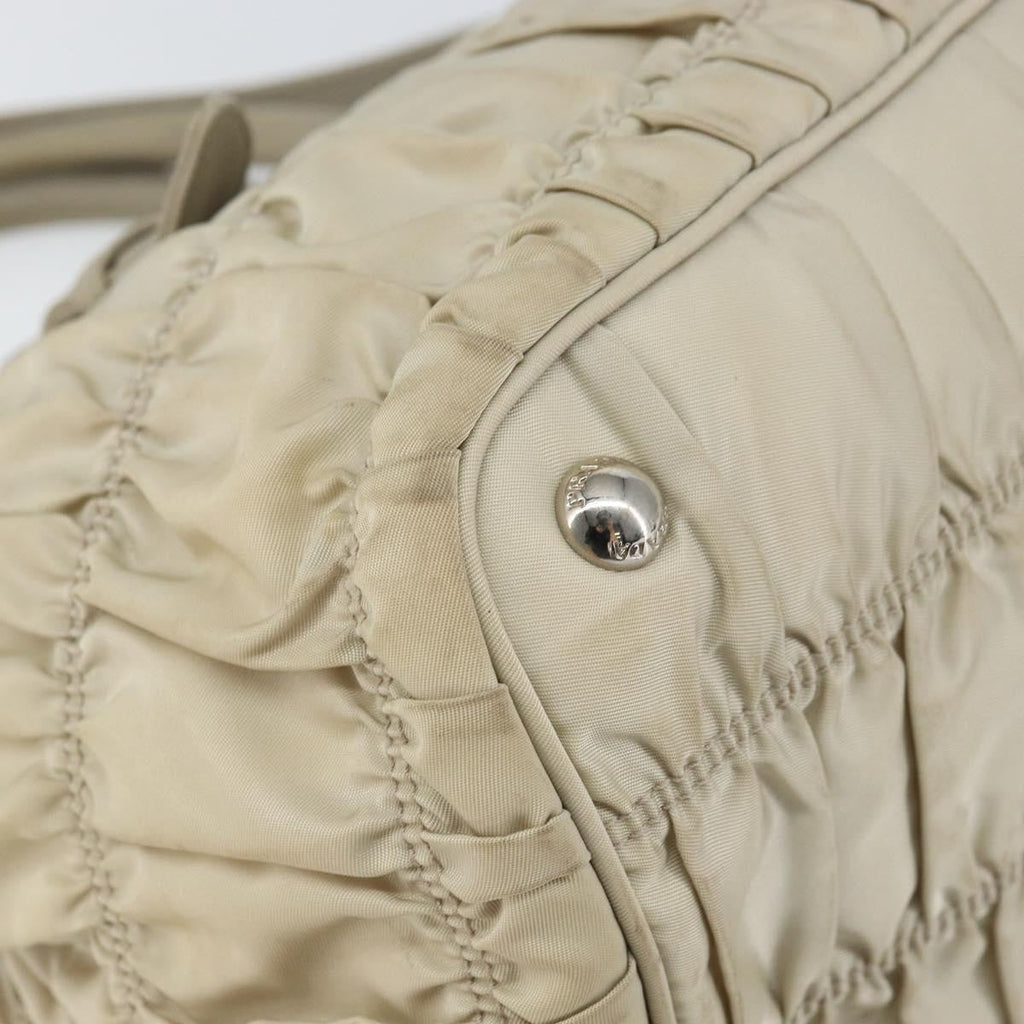 Prada Gaufre Convertible Tote Tessuto Beige Nylon Tote Bag Bag
