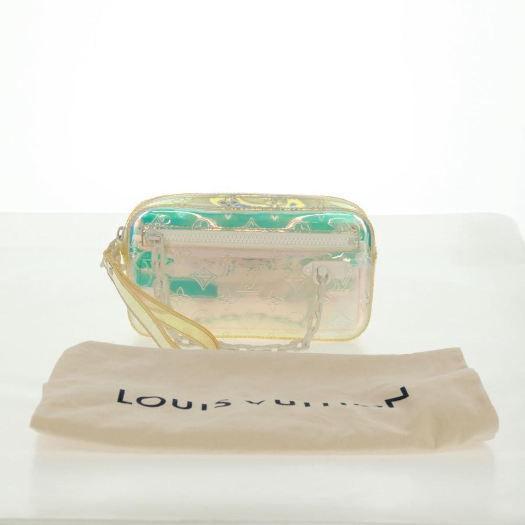 Louis Vuitton Pochette Volga Limited Edition Monogram Prism Pvc Silver Pvc Clutche & Pouche Bag