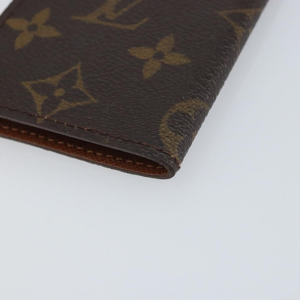 Louis Vuitton Porte Cartes Pression Card Case Monogram Canvas Brown Canvas Card Holders Accessory