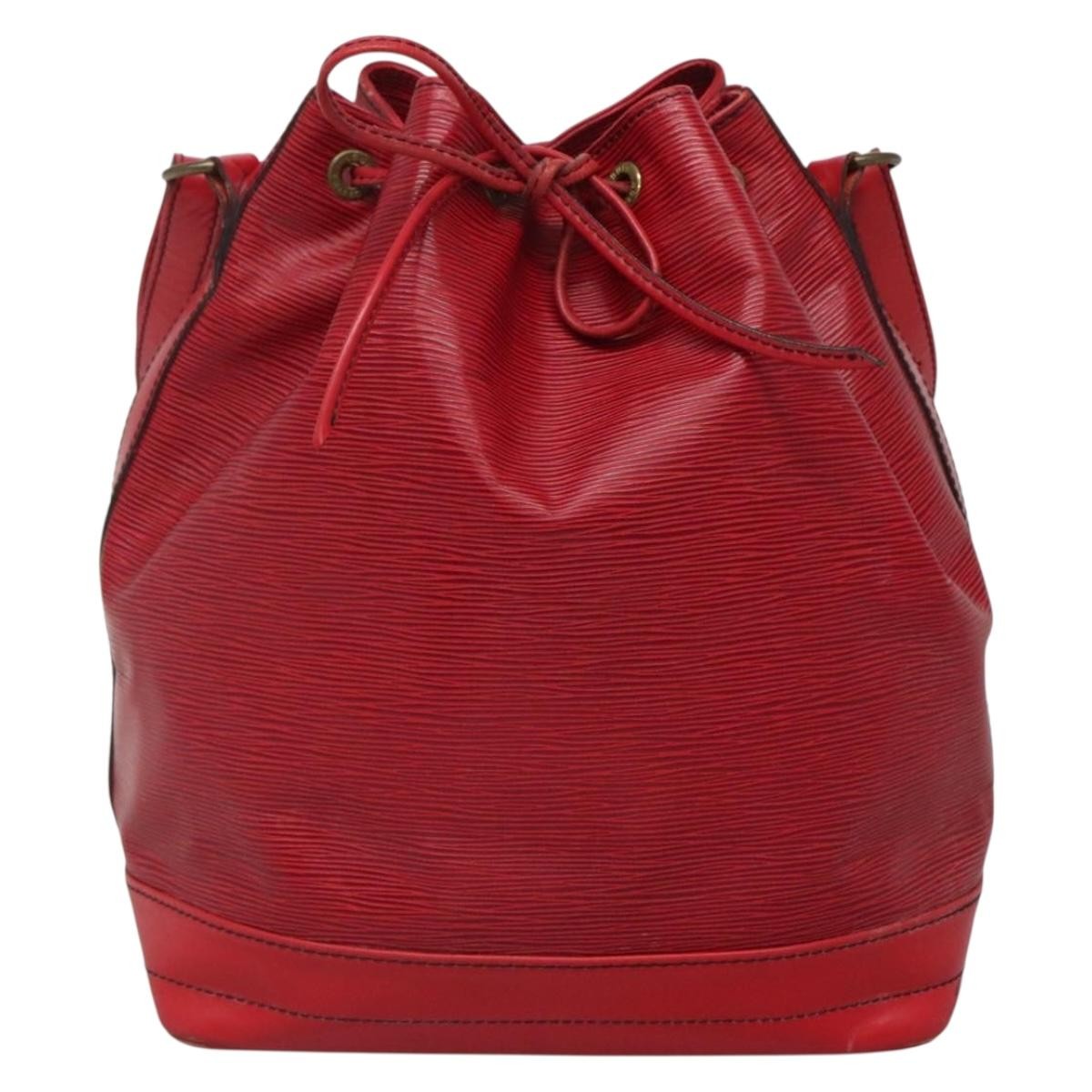 Louis Vuitton Noe Handbag Epi Leather Red Leather Bag