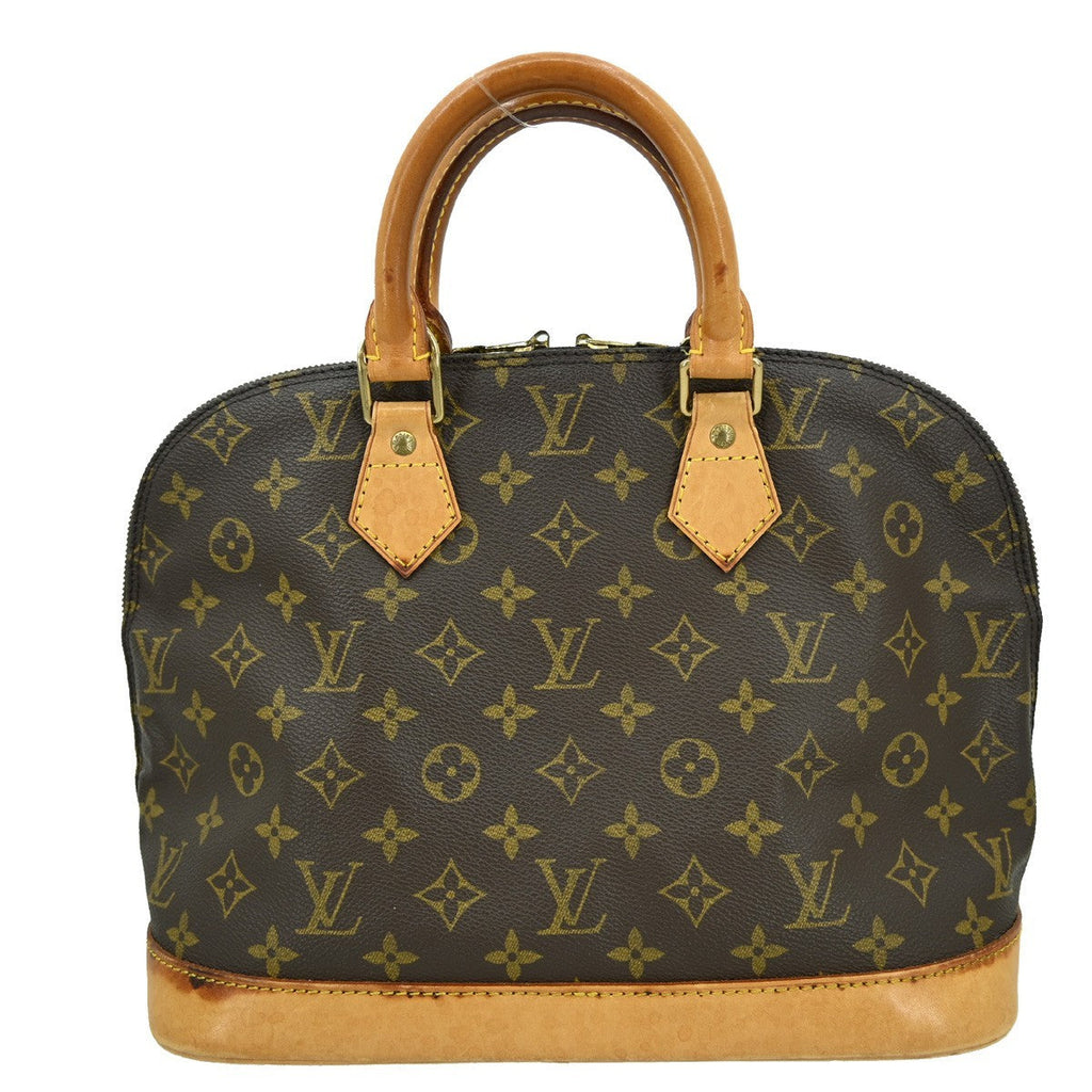 Louis Vuitton Alma Handbag Monogram Canvas Brown Canvas Handbag