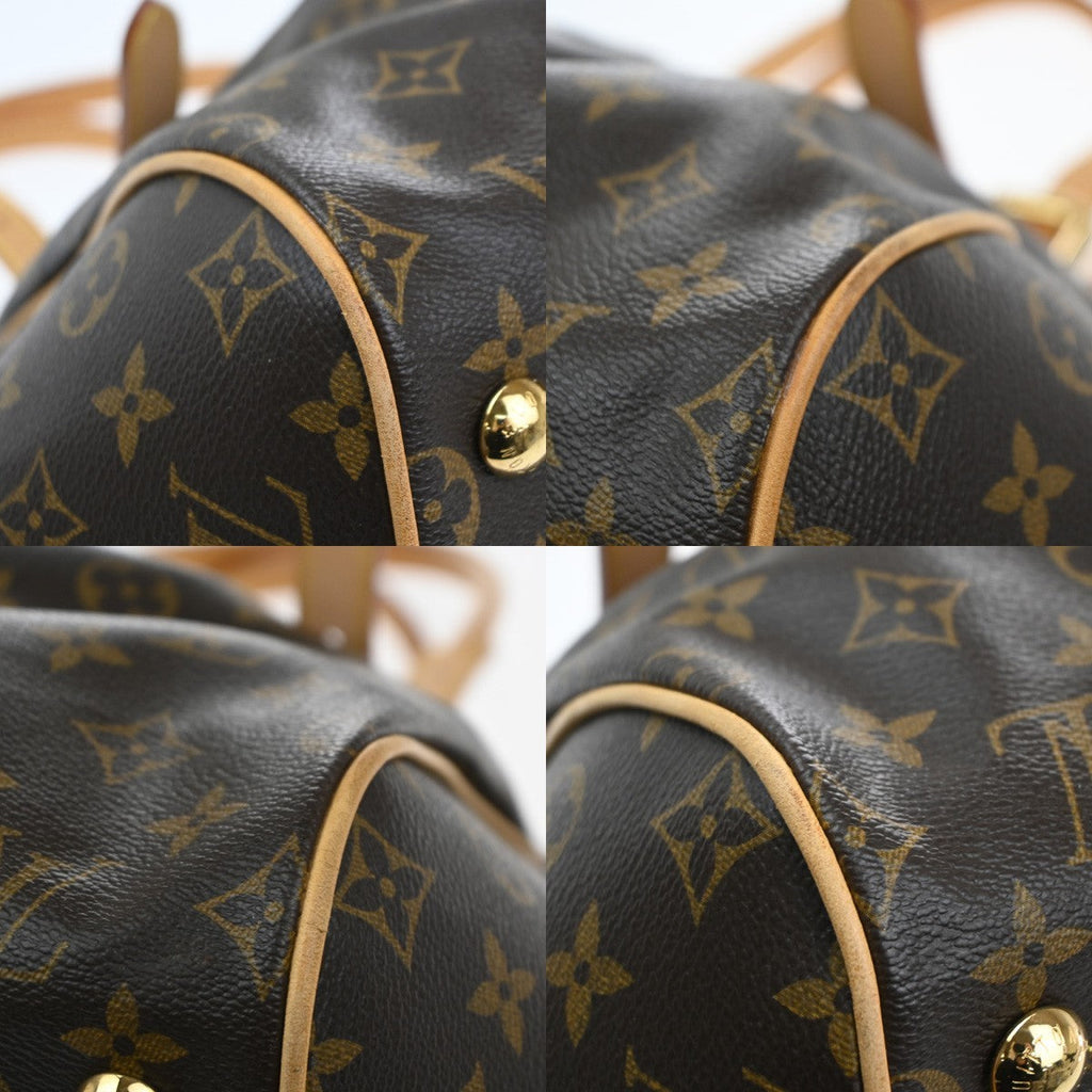 Louis Vuitton Tivoli Handbag Monogram Canvas Brown Canvas Shoulder Bag