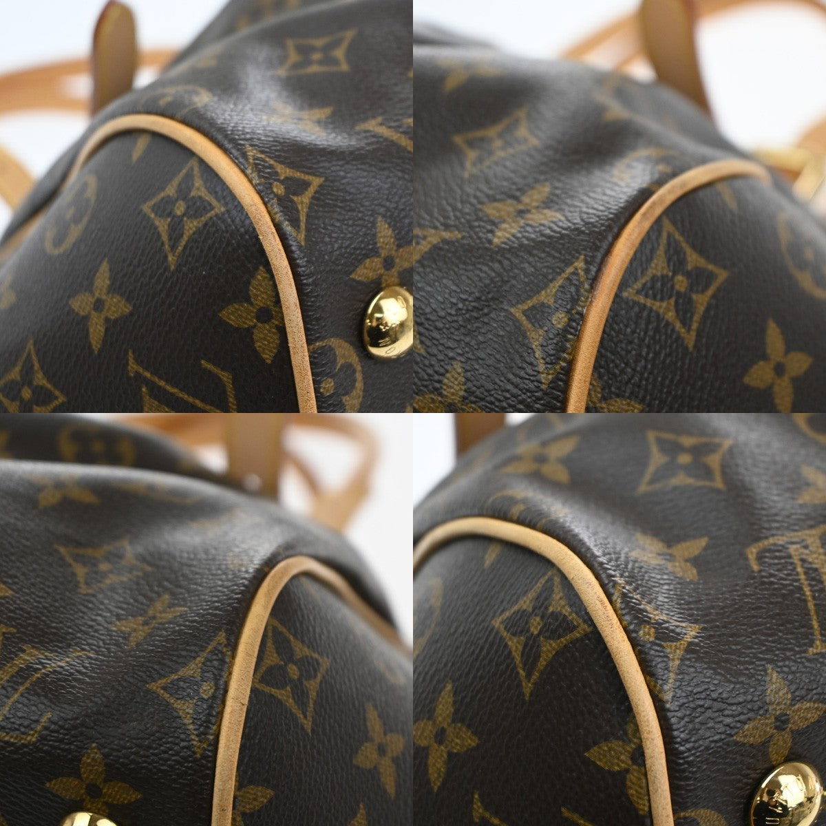 Louis Vuitton Tivoli Handbag Monogram Canvas Brown Canvas Shoulder Bag