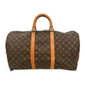 Louis Vuitton Keepall Bag Monogram Canvas Brown Canvas Travel Bag