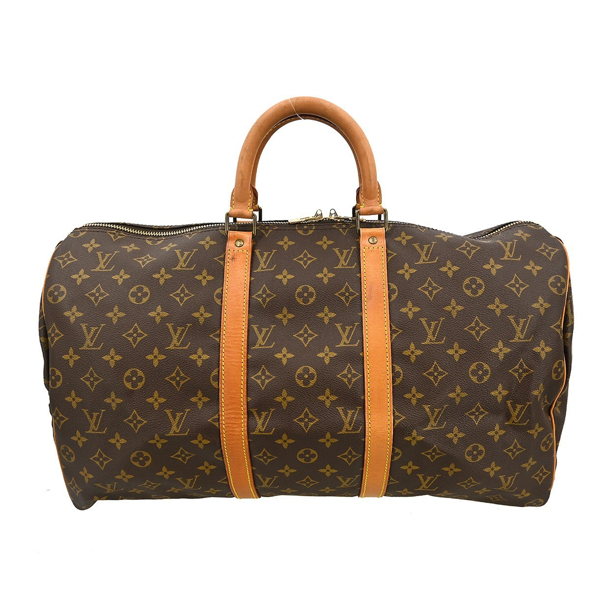 Louis Vuitton Keepall Bag Monogram Canvas Brown Canvas Travel Bag