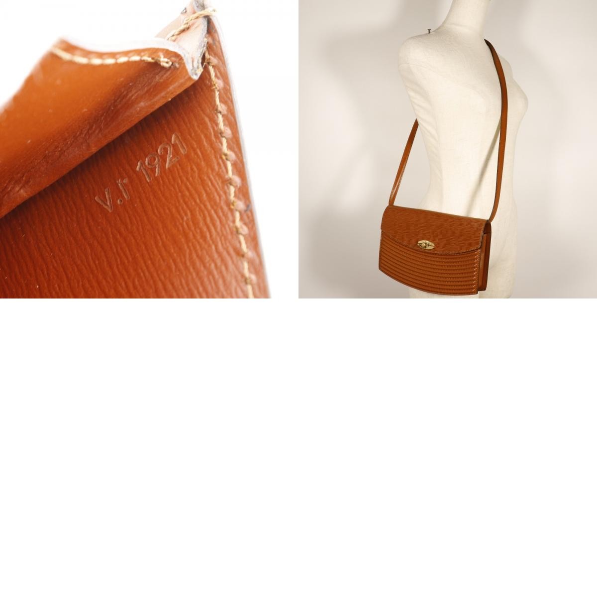 Louis Vuitton Prebourg Shoulder Bag Epi Leather Brown Leather Shoulder Bag