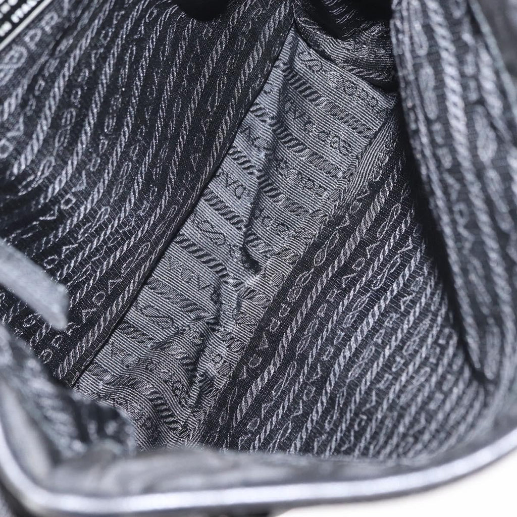 Prada Logo Flap Messenger Bag Tessuto Black Nylon Shoulder Bag Bag