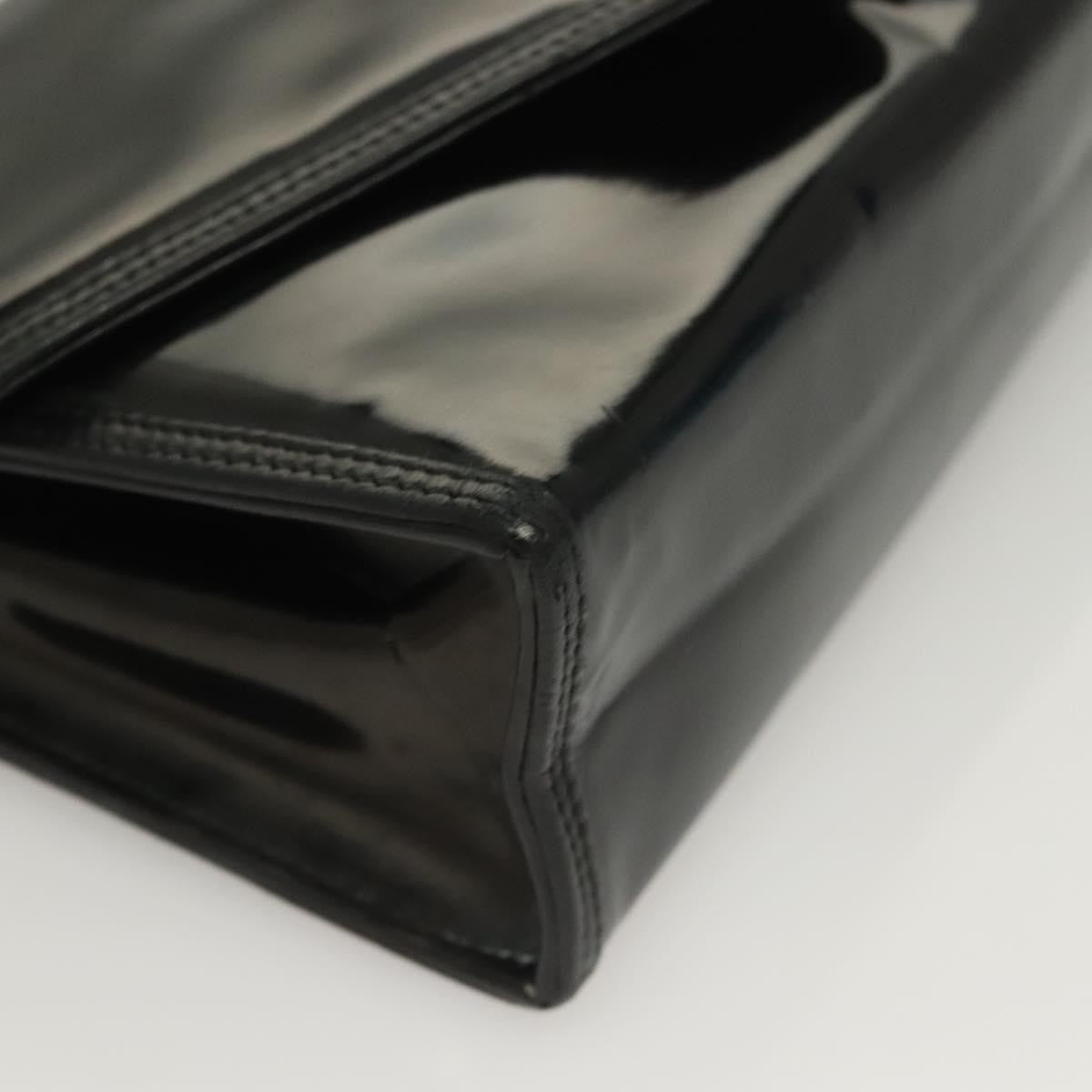 Chanel Cc Envelope Flap Crossbody Patent Leather Black Patent_Leather Clutche & Pouche Bag