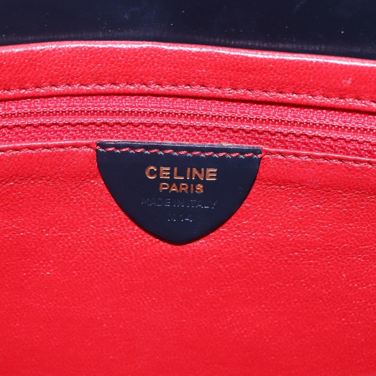 Celine Clutch Bag Leather Navy Leather Clutche & Pouche Bag