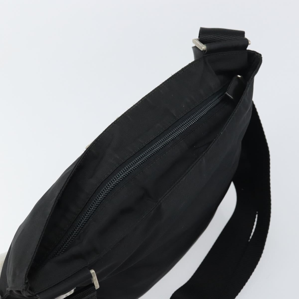 Prada Flat Messenger Bag Tessuto Black Nylon Shoulder Bag Bag