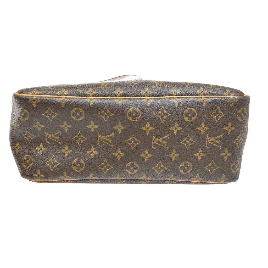 Louis Vuitton Deauville Handbag Monogram Canvas Brown Leather Handbag