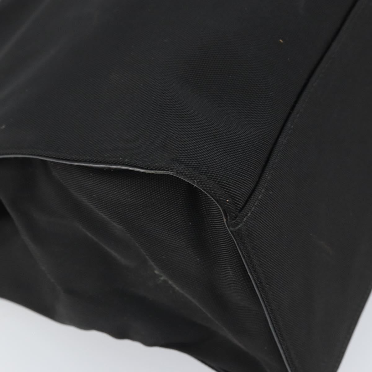 Gucci Bamboo Tote Bag Nylon Black Nylon Tote Bag Bag (Pre-Owned)