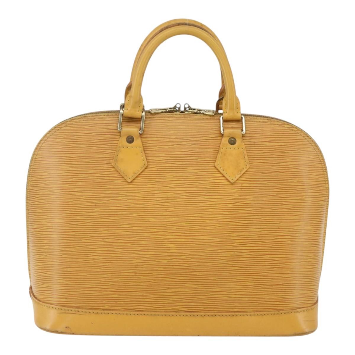 Louis Vuitton Alma Handbag Epi Leather Yellow Leather Handbag