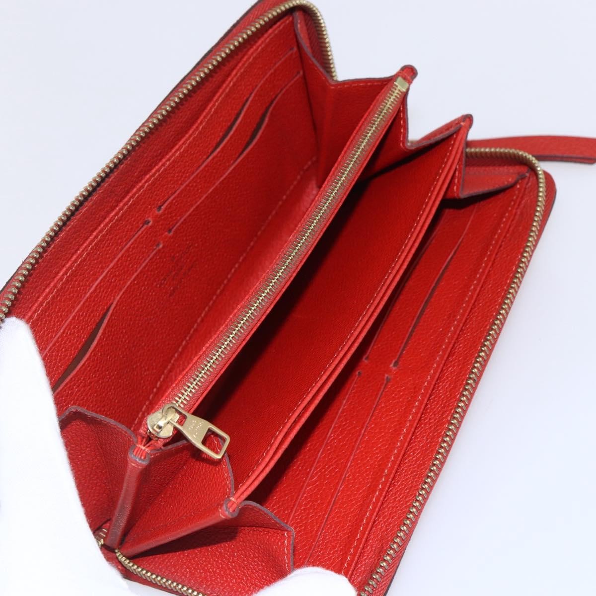 Louis Vuitton Portefeuille Zippy Monogramme Empreinte Monogramme Empreinte Red Leather Wallets Accessory