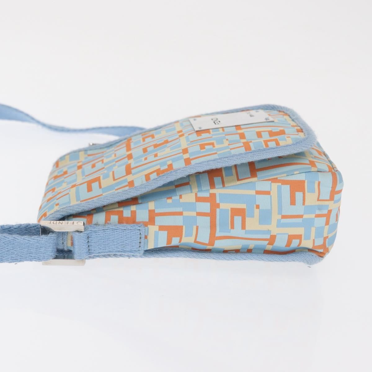 Fendi Logo Zucca Shoulder Bag Zucca Blue Canvas Shoulder Bag Bag