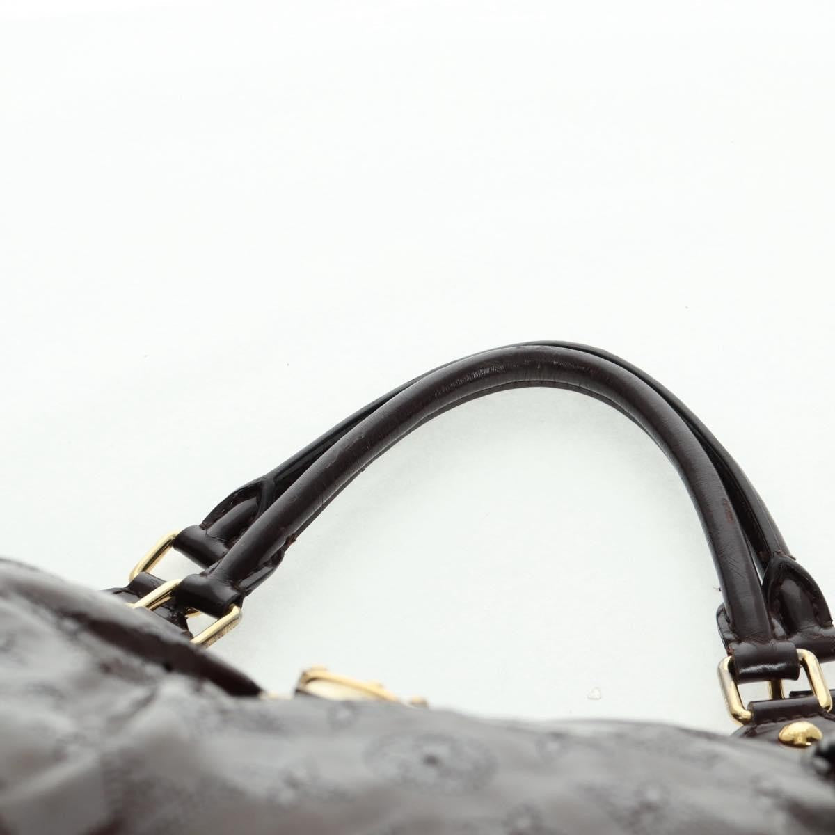 Louis Vuitton L Hobo Surya Leather Brown Patent_Leather Tote Bag