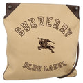Burberry Blue Label Shoulder Bag Velvet Beige Velvet Shoulder Bag