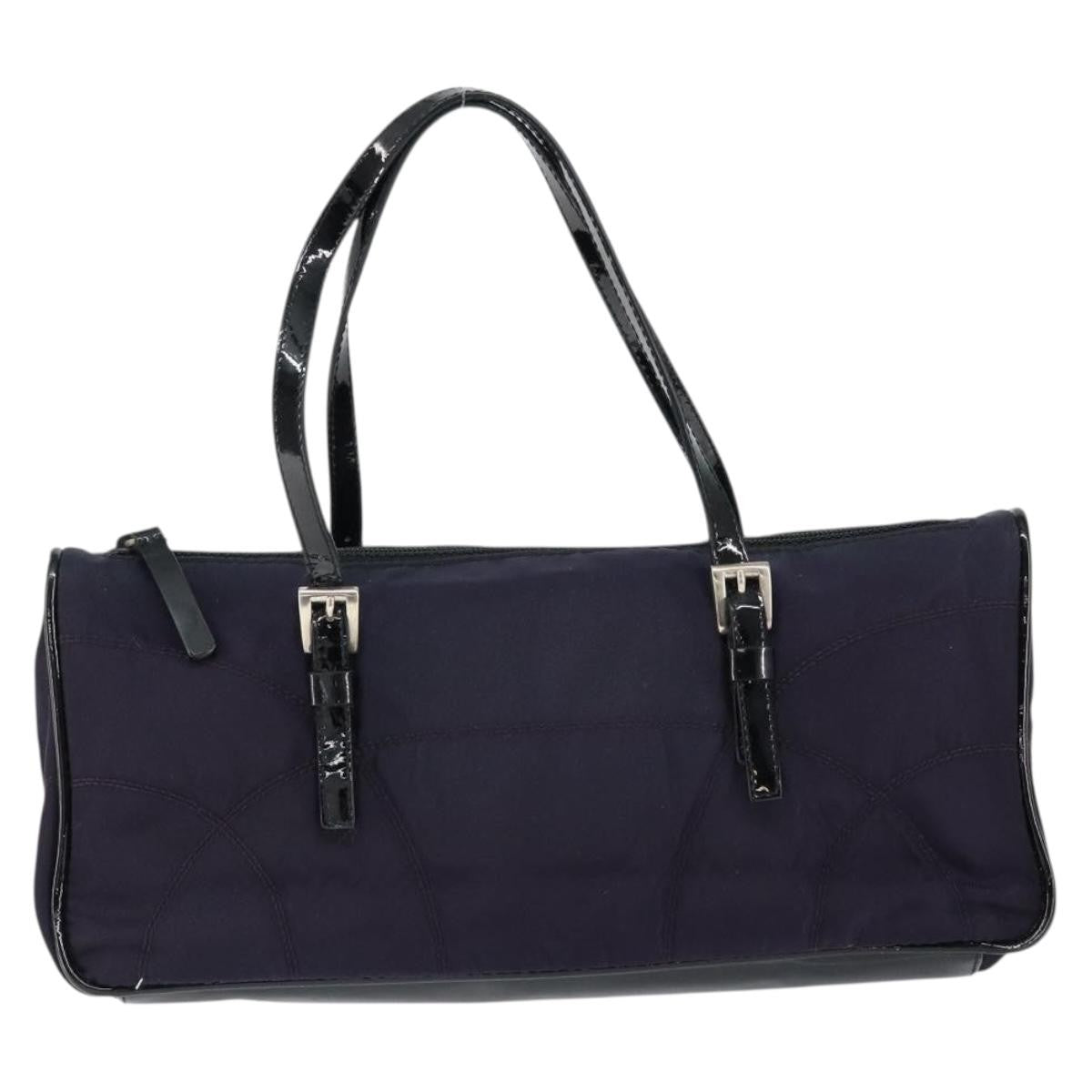 Prada Baguette Shoulder Bag Quilted Tessuto With Leather Purple Nylon Shoulder Bag Bag
