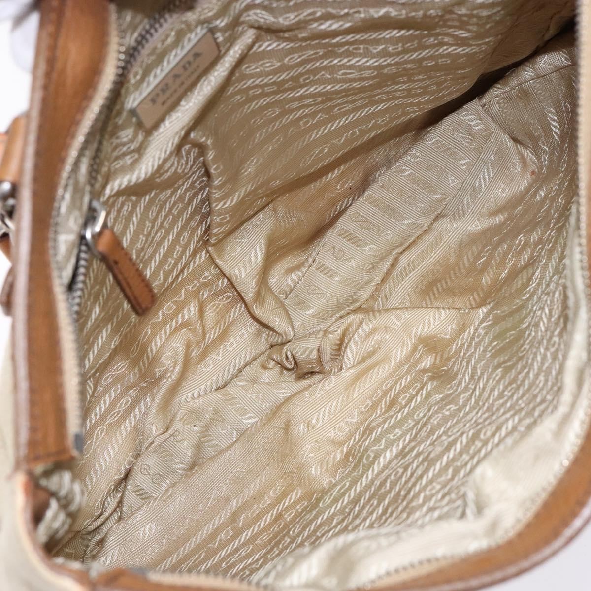Prada Vintage Convertible Tote Canvas And Leather Beige Canvas Tote Bag Bag