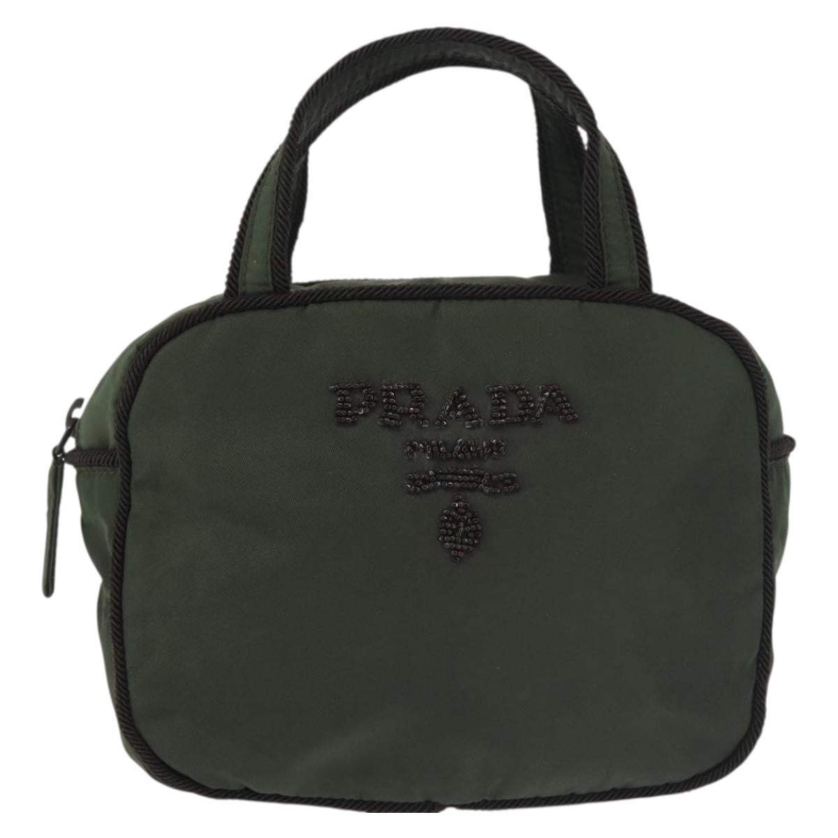 Prada Vintage Handbag Tessuto Khaki Nylon Handbag