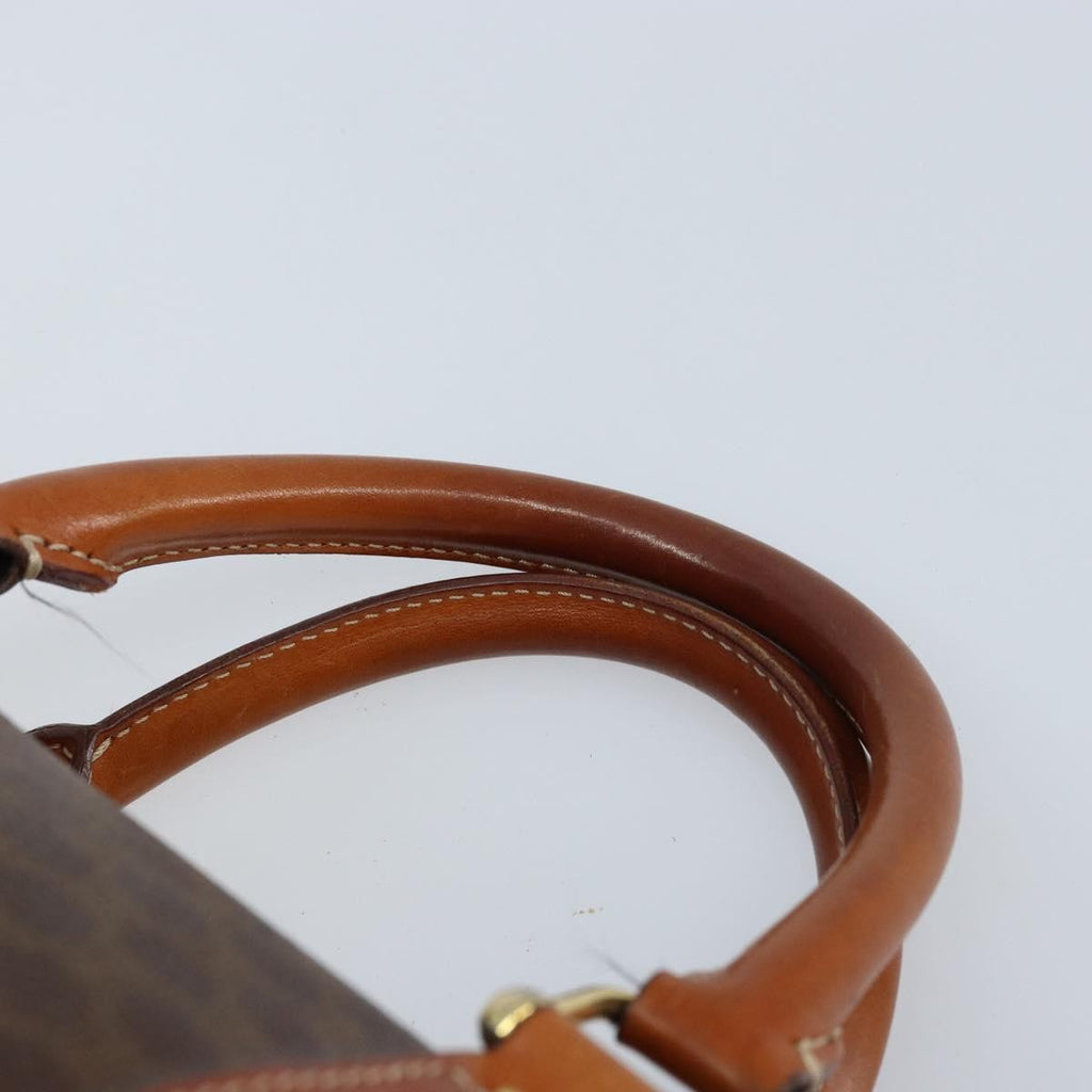 Celine Vintage Duffle Bag Canvas And Leather Brown Canvas Travel Bag Bag