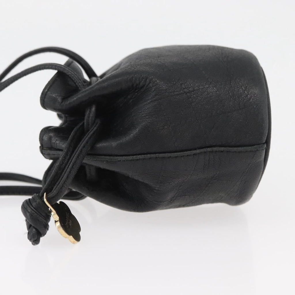 Chanel Camellia Clutch Bag Leather Black Leather Clutche & Pouche Bag