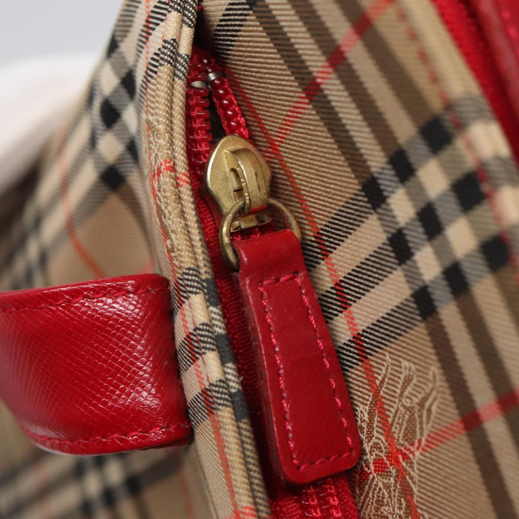 Burberry Nova Check Tote Canvas And Leather Beige Canvas Tote Bag