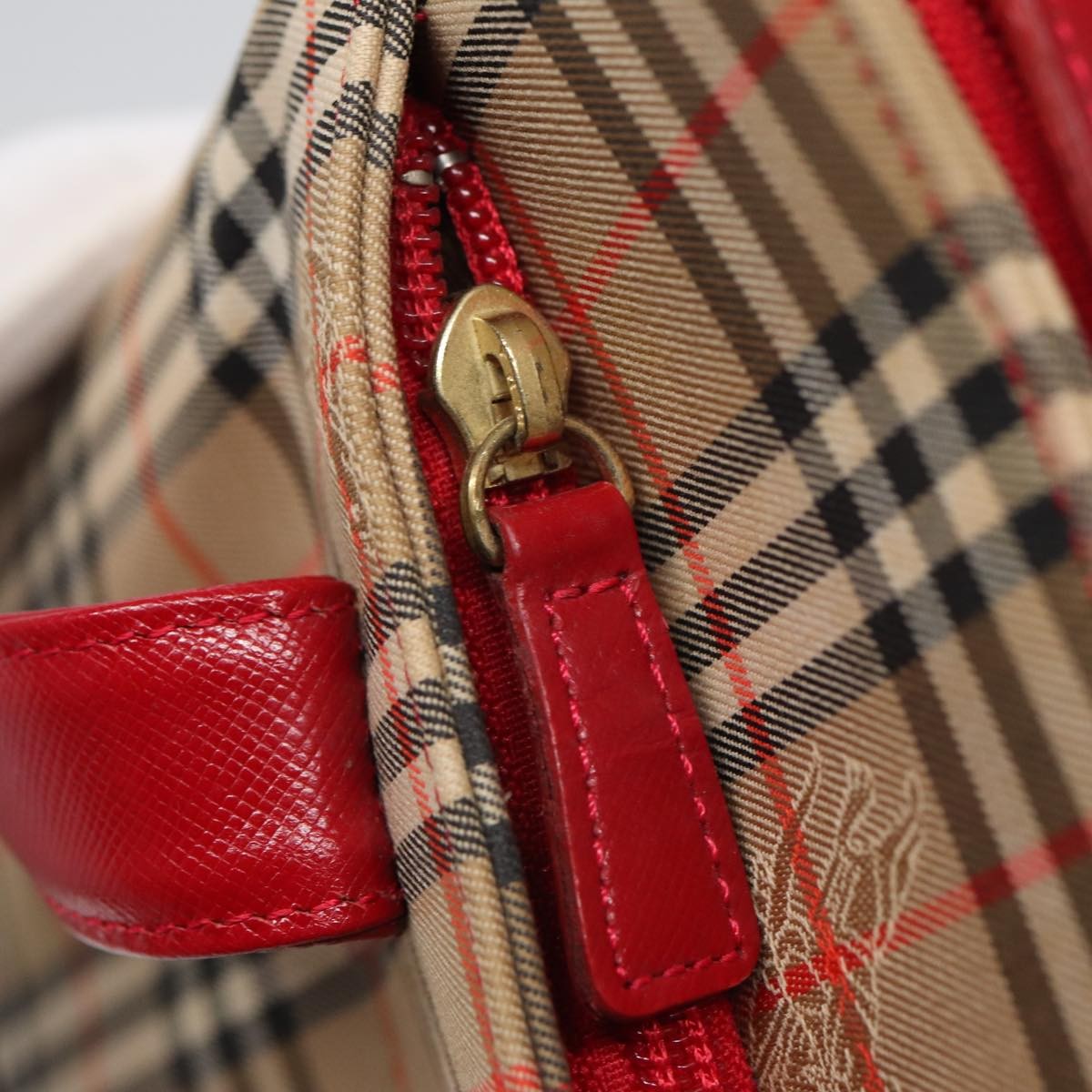 Burberry Nova Check Tote Canvas And Leather Beige Canvas Tote Bag