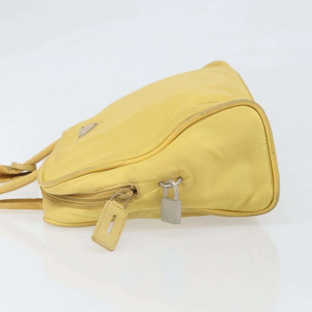 Prada Zip Around Tote Tessuto Yellow Nylon Handbag