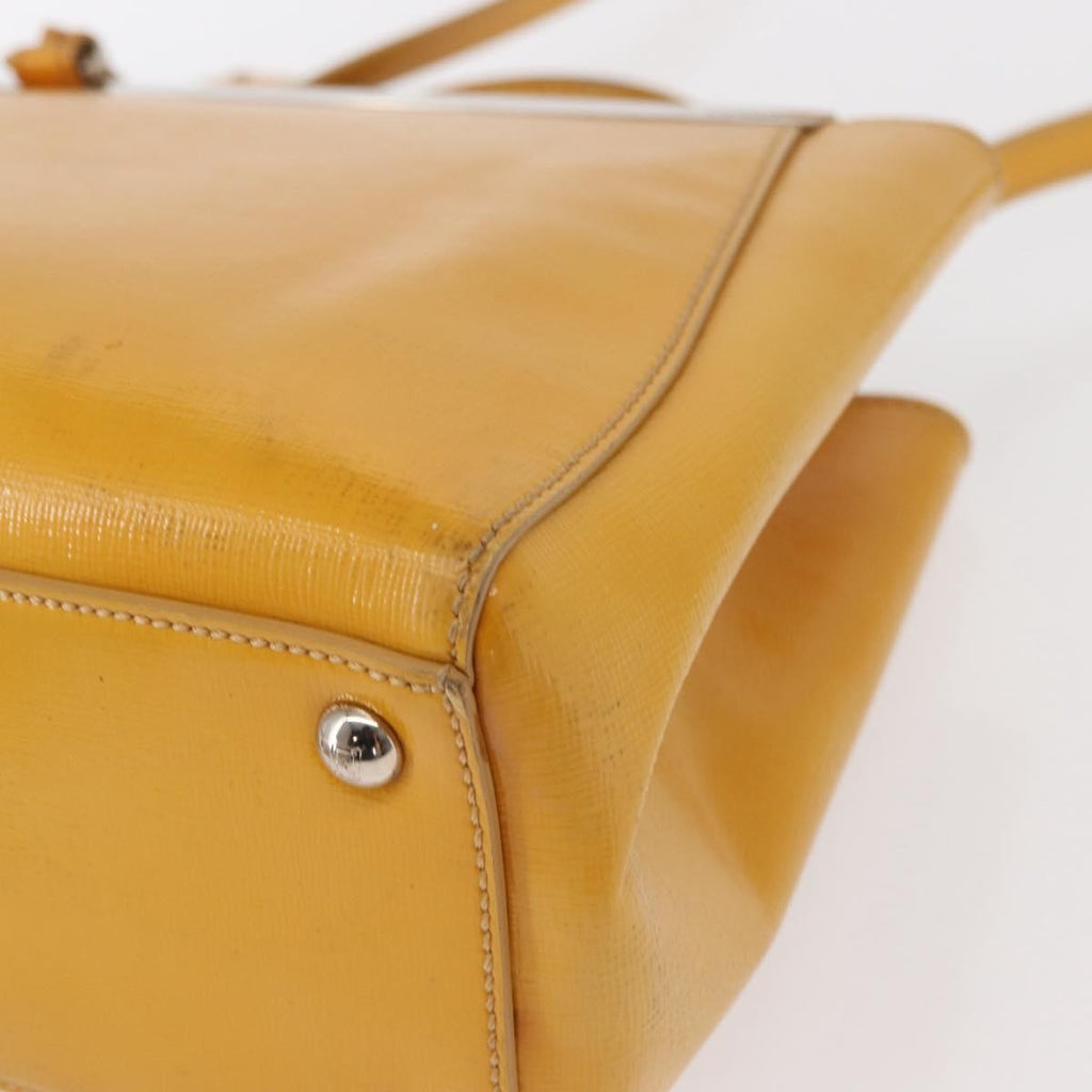 Fendi 2Jours Bag Leather Yellow Leather Handbag