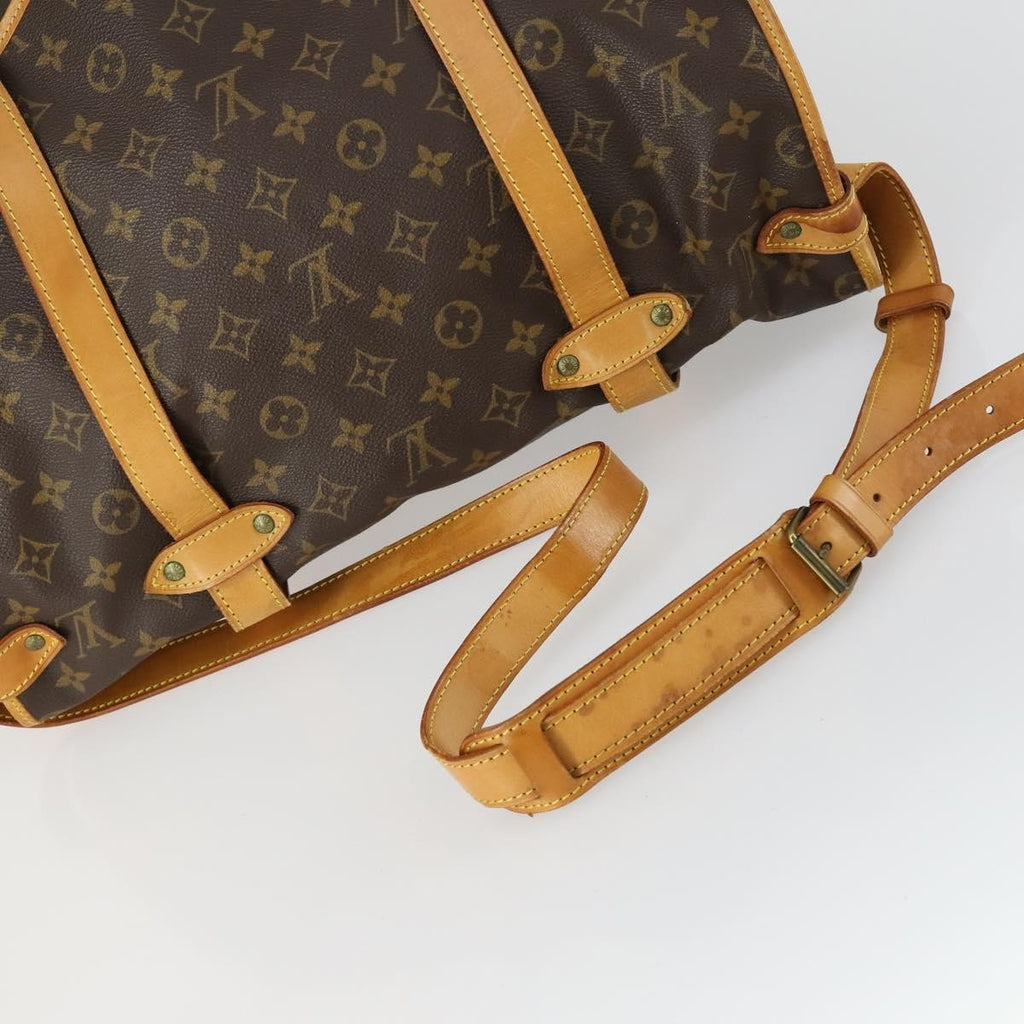 Louis Vuitton Saumur Handbag Monogram Canvas Brown Canvas Shoulder Bag